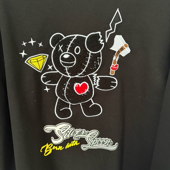 Bleecker & Mercer "Born with a Silver Spoon" Bear Crewneck - Large - Picture 3 of 6